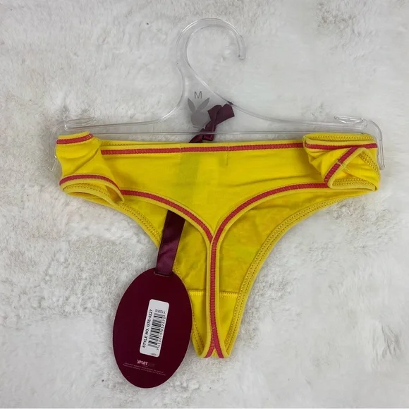 NWT Vintage Playboy Swirly Yellow Panties - Picture 3 of 4